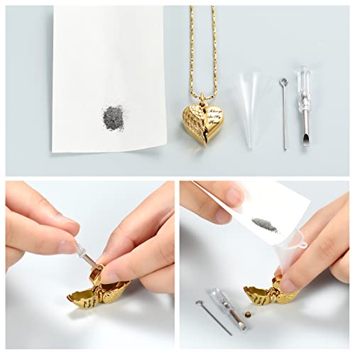 Imrsanl Cremation Jewelry for Ashes Heart Urn Necklace Pendants Ashes for Women Men