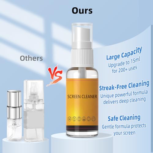 Keyboard Cleaner & Laptop Cleaning Kit, 15ml Screen Cleaner Spray, All-in-1