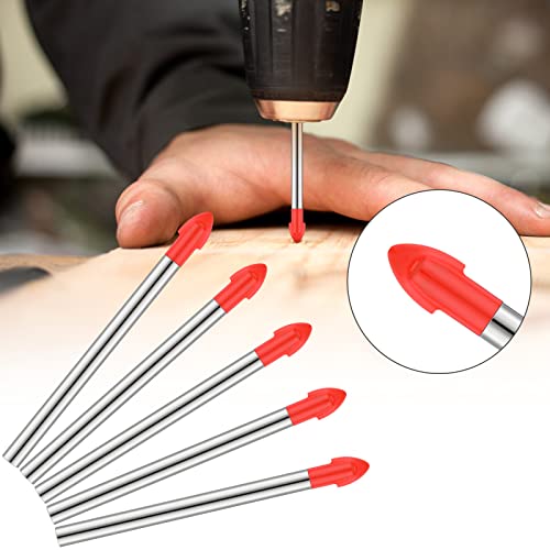 Nuanchu 6 mm cemented carbide masonry tile drill bits, 20-piece set with 0.48 mm pack of 2 format