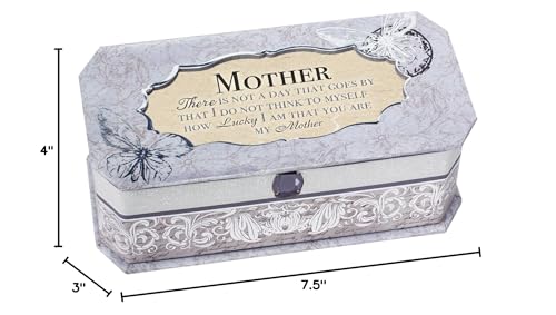 Cottage Garden Mother Petite Periwinkle Belle Papier Jewelry Music Box - Plays Song Wind Beneath Wings