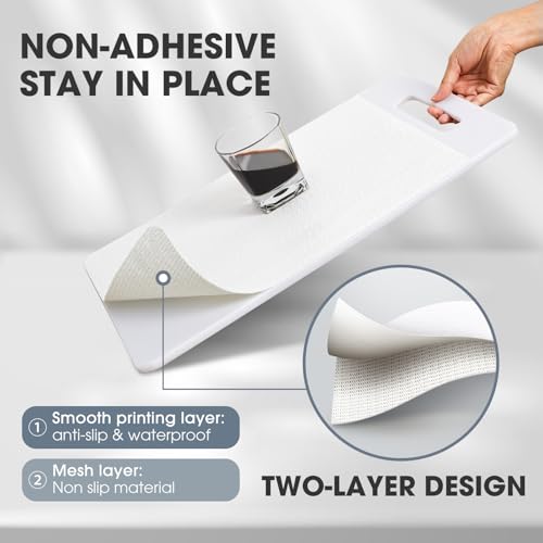 Drawer and Shelf Liner for Kitchen Cabinets, White, 18IN X 10FT 17.5"W x 118"L