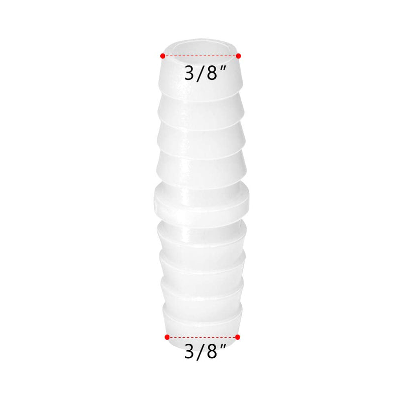 [Australia - AusPower] - Quickun Plastic Hose Barb Fitting, 3/8" x 3/8" Barbed Splicer Mender Joint Adapter Union Fitting (Pack of 5) 