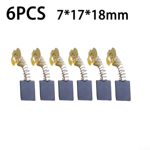 6 Pcs 7x17x18mm PH65A Electric Motor Replacement Carbon Brushes