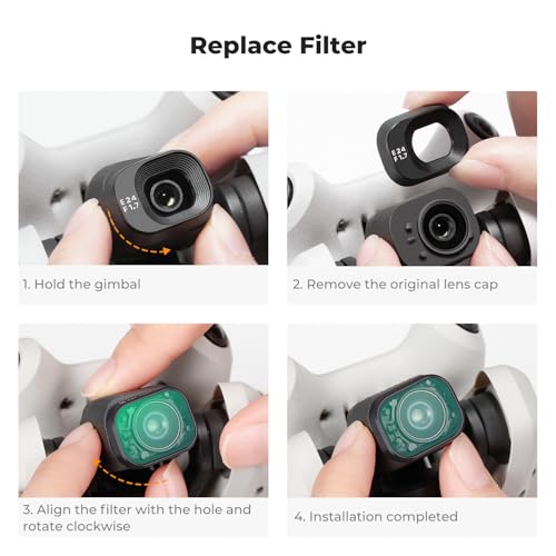 K&F Concept Mini 4 Pro UV Filter, MCUV Protection Filter, HD Optical Glass Multi-Coated Filter Compatible with DJI Mini 4 Pro 1Pack-UV