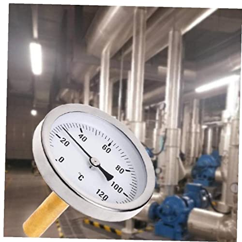 zalati Thermometer with 63mm Dial Horizontal Aluminum Temperature Meter for Liquid Water Oil Tank