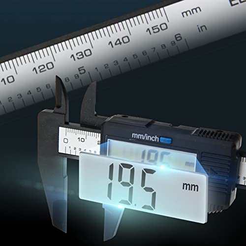 Retoo 150 mm Digital Caliper, Precise Plastic Calliper with LCD Display, Measuring Range 0-150 mm, Accuracy +/- 0.2 mm, Robust Construction for Indoor, Outside and Depth Measurements