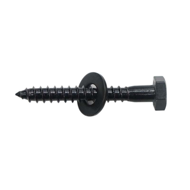 [Australia - AusPower] - 25PCS 1/4" x 2" Hex Head Lag Screws, Stainless Steel Black Lag Bolts, Heavy Duty Lag Bolts, Washers Included 1/4" x 2" (25PCS) 