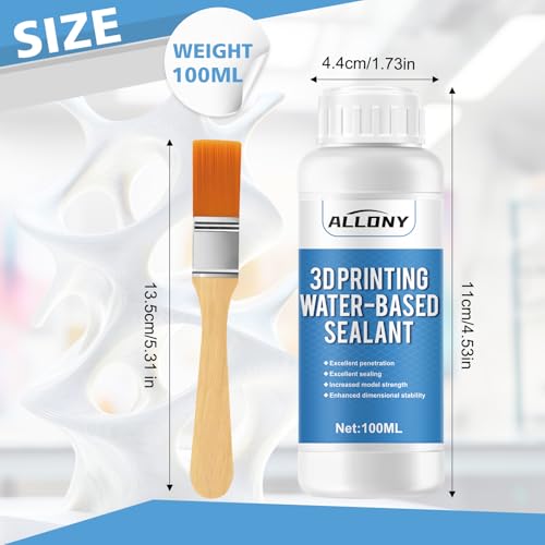 Water-Based Seal for 3D Printing, 100ML 3D Paint, Airtight Protection