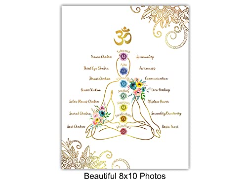 Boho Mandala Wall Decor - Chakra Wall Art - Mandala Art - Spiritual Gifts for Women - Zen Decor - Spa Namaste Picture - Buddhism Yoga Decorations - Buddha Artwork - New Age Meditation Gifts