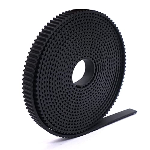 GT2 Black Open Timing Rubber X Y Axis Belt Length 5 Meters/16.4 Ft Width 6mm with 6PCS Copper Buckle for Ender 3 Ender 5 CR10 3D Printer (Open Belt- 5Meter) Open Belt- 5Meter