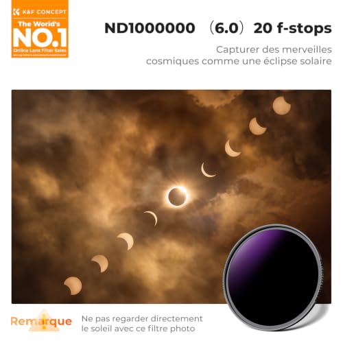 K&F CONCEPT 55mm ND1000000(20 Stops) ND Lens Filter with 28 Multi-Coated