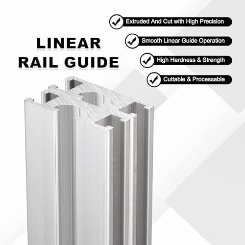 sourcing map 2Pcs 550mm 1030 Aluminum Extrusion Profile, European Standard Anodized Linear Rail for 3D Printer Part, CNC Machine, Linear Rail Guide, Silver 2