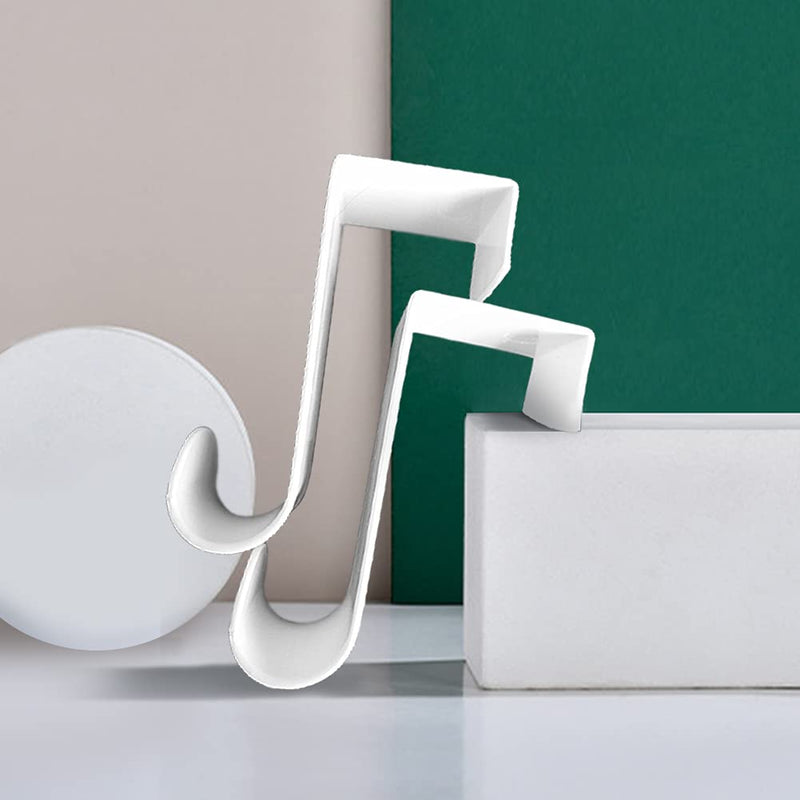 [Australia - AusPower] - 1st Choice Over The Door Hooks 4 Pack, Z-Shaped Door Hanger Hook Reversible Sturdy Over Door Hooks Fits The 1 3/8” and 1 3/4” Door Widths, Plastic Door Hook Hanger for Hanging Clothes, Towels,White 