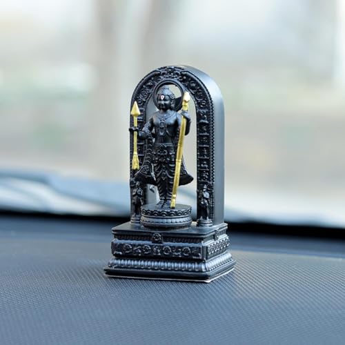 Artarium Ram Lalla Statue 3.5 Inch, Lord Rama Child Form Idol, Ayodhya Ram Lalla Resin & Marble Dust Figurine for Car Dashboard, Home Temple, Office Desk, Mandir Decor & Spiritual Gift #6 Shree Ram Lalla