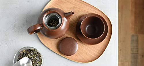 Kinto 17146 Teacup, PEBBLE Cup & Saucer, 6.1 fl oz (180 ml), Brown 6.1 Ounces brown (french toast 19-1012tcx)