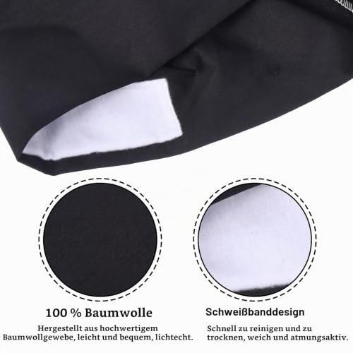 Surgical Cap Fabric Black Cotton Scrub Hat Surgical Cap Nurse Hat Surgical Hat Adjustable Work Hat with Button Sweatband Ponytail Pocket Hat Lace-up Hat for Women
