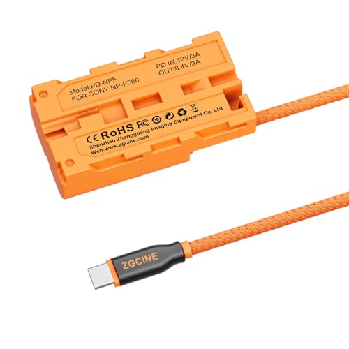 ZGCINE USB-C PD to NP-F550 Dummy Battery for Atomos Feelworld Field Monitor