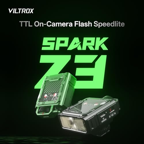 VILTROX Spark Z3 TTL Camera Flash Speedlite for Fujifilm, GN16 6500K Mini On-Camera Flash with 26Ws Output, 7 Power Levels, 650 Full-Power Flashes, 1s Recycle, 1800mAh Li-ion Battery, Softbox (Gray) Z3-F(Gray)