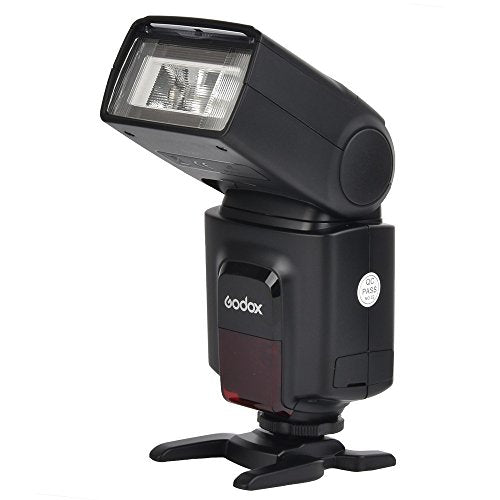 Godox Wireless 433MHz GN33 Camera Flash Speedlite with Built-in Receiver with RT Transmitter Compatible for Canon Nikon Sony Olympus Pentax Fuji DSLR Cameras with Diffuser + Filters