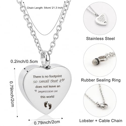 Baby Loss Memorial Necklace for Women Men Miscarriage Gifts for Mom Mothers Loss of Baby Sympathy Gifts for Parents Loss of Baby2 leave an impression
