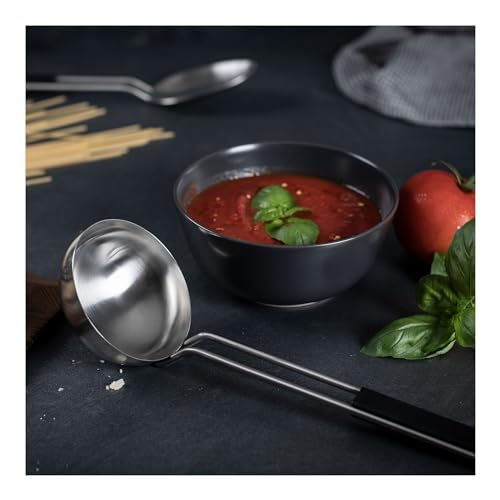 Kuhn Rikon Essential Ladle – Stainless Steel Bowl with Comfortable Handle for Serving Soups, Stews & Sauces