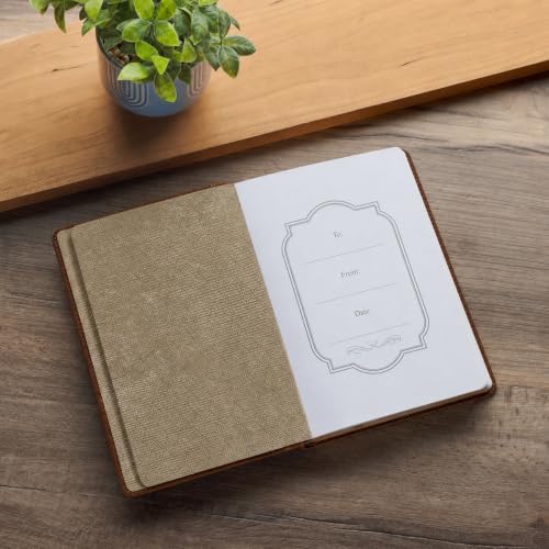 Christian Art Gifts Classic Journal Stand Firm in the Faith 1 Cor. 16:13 Inspirational Scripture Notebook, Ribbon Marker, Brown Faux Leather Flexcover, 336 Ruled Pages