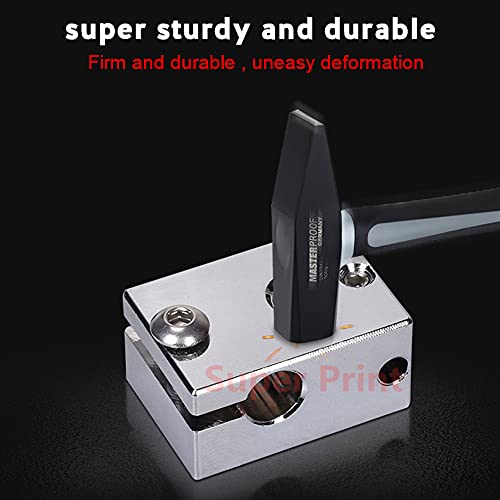 2PCS PT100 V6 Heater Block Plated Copper with Silicone Sock for V6 Hotend,Titan Dual Driver Extruder,V6 heatbreak,Prusa i3 MK3/MK3S hotend.(2PCS)