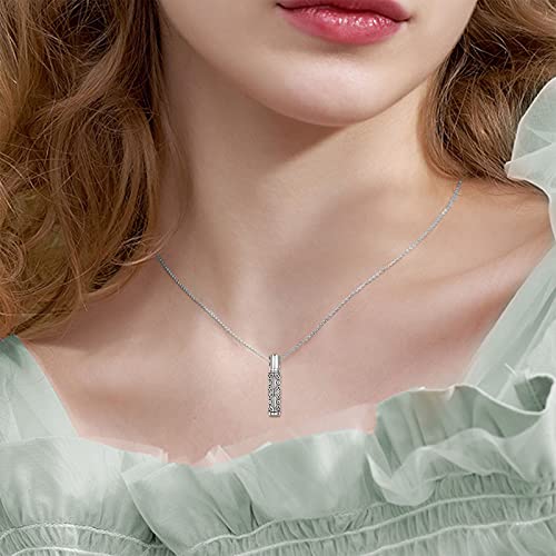 ONEFINITY Urn Necklace for Ashes 925 Sterling Silver Ashes Pendant Necklace Keepsake Cremation Memorial Jewellery Gift for Women Men Celtic Knot