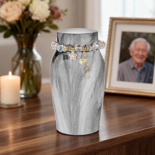 SOITIS Urns for Human Ashes, Mini Urn for Ash Male Female, Small Urns for Human Ashes Keepsake, Stainless Steel Memorial Cremation, Decorative Urn Funeral Urn - Black Keepsake Holder