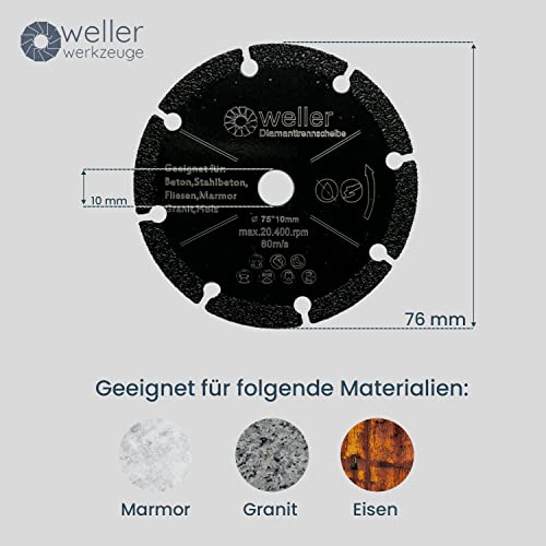 All-purpose cutting blade diamond cutting disc suitable for Bosch GWS 10.8 12 12 V 76 V-EC professional mini battery angle grinder aluminium
