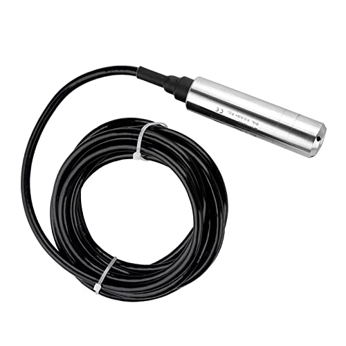 Eujgoov TL231 Ultrasonic Water Level Sensor Stainless Steel Input Level Sensor for Tank, 0-5M Range Depth DC 24V 4-20MA