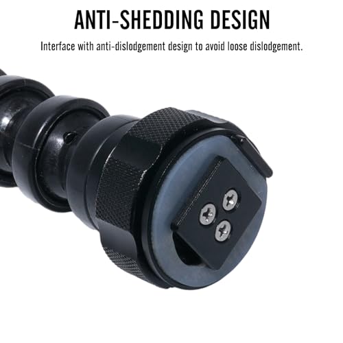 6" Flexible Extension Arm Mount with YS Head Adapter Connector, Diving 360° Adjustable Gooseneck 6-Section Lightweight Arm for Underwater Camera Housing Cold Hot Shoe Photography Gear Lighting System