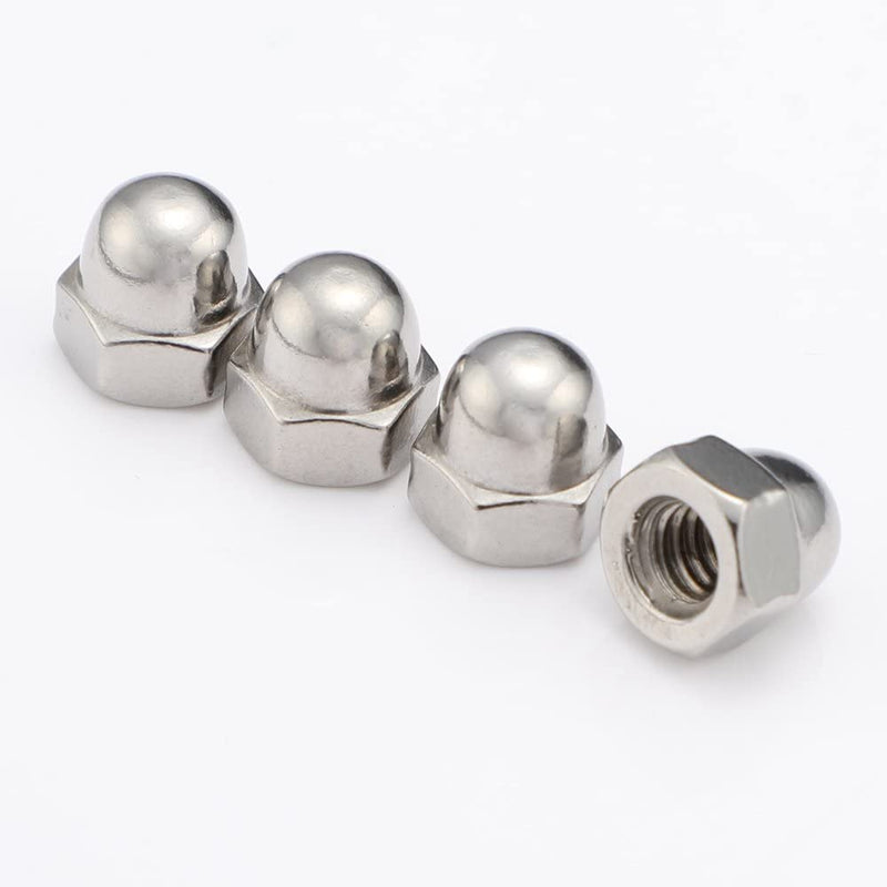 [Australia - AusPower] - M6-1.0 Metric Acorn Cap Nuts Dome Head Nuts, 304 Stainless Steel 18-8, Plain Finish, 25 PCS M6 