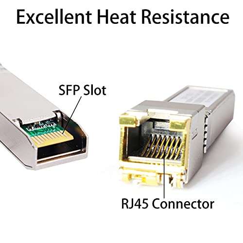 2 pieces 1.25/2.5/5/10G SFP+ RJ45 copper module - up to 30 m with CAT.6a/7 compatibility for Cisco, Ubiquiti, Netgear, D-Link, Supermicro, TP-Link, Mikrotik, Unifi and more, SFP 10GBase-T transceiver 2 Stück 10Gb SFP to RJ45 modul