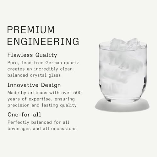 Made In Cookware - Drinking Glasses - 15 oz - Set of 4 - Made of Ultra-Durable Crystal - Crafted in Germany