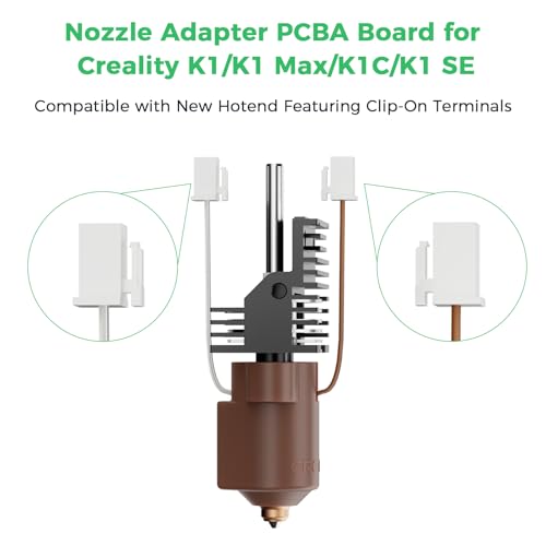 Creality Upgrade K1/K1 Max/K1C/K1 SE Hotend Adapter Plate, Official OEM PCB Nozzle Adapter Toolhead PCBA Original Board Replacement Kit 3D Printer Accessory k1 pcba