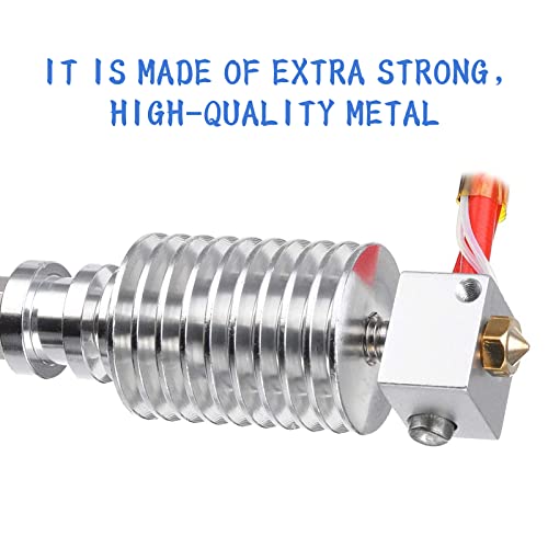2 Pieces Replacement Straight-Type Metal V5 J-Head hotend extruder for anycubic i3 mega extruder 3D Printer Accessories extruder anycubic Head (White) Pack of 2