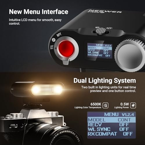 NEEWER Z160U-N Camera Flash Speedlite Compatible with Nikon, Compatible with Godox, 18Ws GN14 6000K TTL 1/8000 HSS On Camera Flash Light with USB C 1100mAh Battery 1.4s Recycle 1100 Full Power Flashes