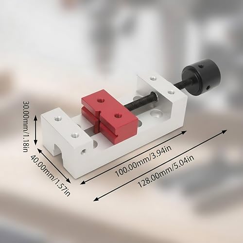 YWBL-WH 2-inch mini drill press bench vice clamp with aluminum parallel jaws for table and carving work
