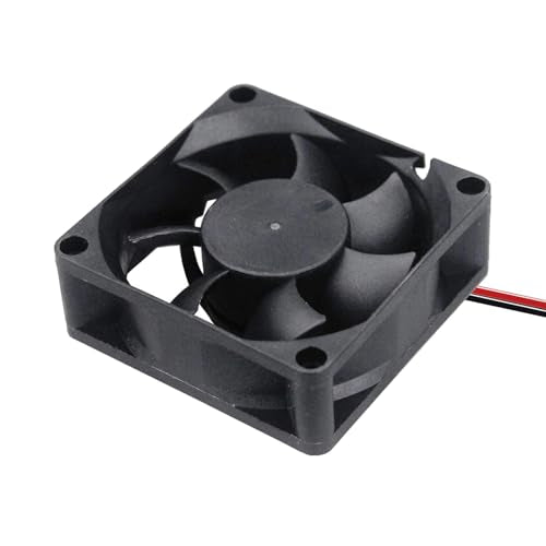 WINSINN DC 70mm Fan 12V 7025 Dual Ball Bearing Brushless Cooling 70x25mm 2PIN (Pack of 2Pcs)