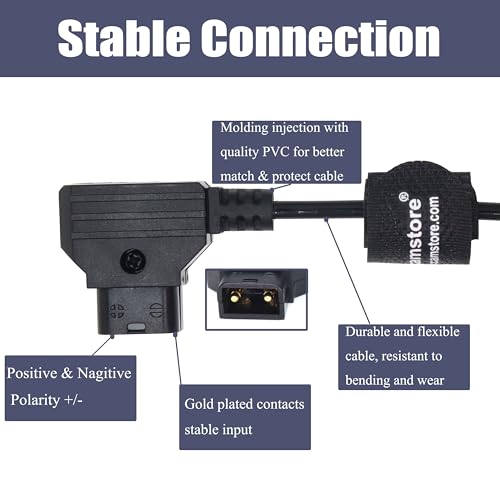 Ultrashort Dtap Splitter, P-tap Splitter Cable, D-tap to 4ports P-tap D-tap Splitter Cable for Cinema Camera Power, Dtap Power Tap Receptacle Ultrashort