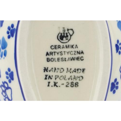Authentic Polish Pottery Spoon Rest in Boo Boo Kitty Paws Design Handmade in Bolesławiec Poland by Ceramika Artystyczna + Certificate of Authenticity
