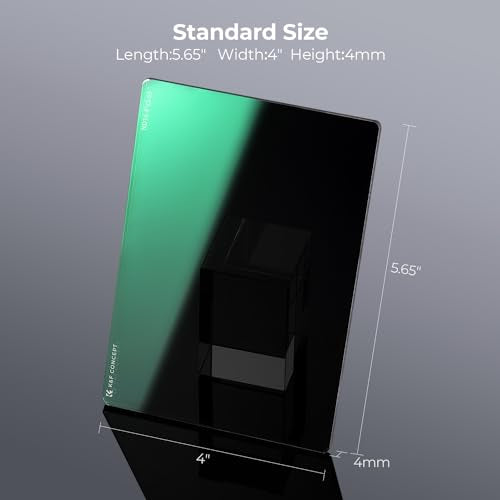K&F CONCEPT 4" x 5.65" Square ND16 Filter Compatible with Matte Box