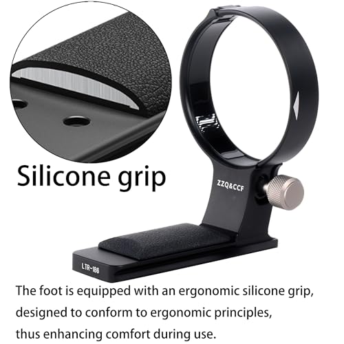 ZZQ&CCF Lens Collar for Nikon Z 180-600mm f/5.6-6.3 VR, Replacement Foot with Silicone Grip Handle, QD Socket, Arca-Type