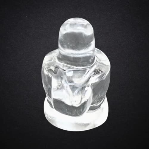 Amazing Gemstone Shiva Lingam Stone Clear Quartz Crystal - Shivling for Pooja, Home Office Room Decor Made of Healing Crystals and Healing Stones - Adiyogi Shiva Lingams
