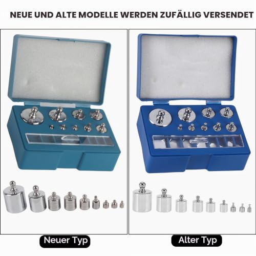 Calibration Weights, 17 Pieces Weights Scales Stainless Steel Calibration Weights Set Calibration Weight Precision 10 mg-100 g Precision Calibration Deviation +/- 0.003 g for Digital Jewellery Scales Laboratory