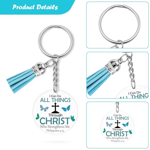 Christian Gifts for Women Men Inspirational Gift Acrylic Keyring Religious Spiritual Gift for Friends Daughter Son Sister Colleague Christian Faith Gifts Keychain Easter Prayer Christmas Graduation