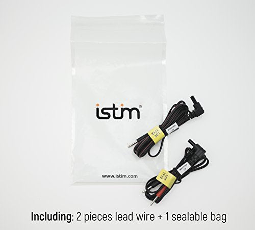 [Australia - AusPower] - iStim 45" Lead Wires Replacement for TENS/EMS/IF Electrodes Units Pads /?2mm pin Cable connectors (2 Pieces) 2 Pieces 