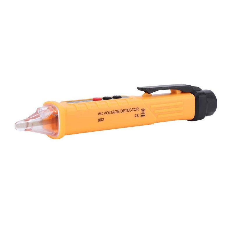 [Australia - AusPower] - Oumefar 802 Test Pencil Electric Voltage Detector Tester Pen 48-1000V/12-1000V Electricity Detect Pen with LED Flashlight(Yellow) 