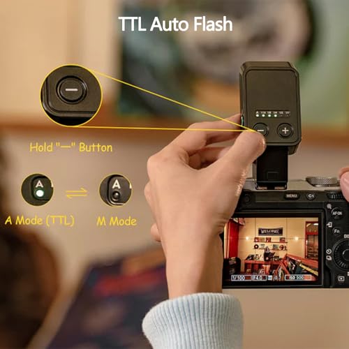 VILTROX Vintage Z2 Mini Camera Flash for Nikon Cameras, TTL Camera Flash with Diffuser, 700 Full Power Flash, 6500±200K 5 Levels Flash Power, 52g Foldable Mini Flash